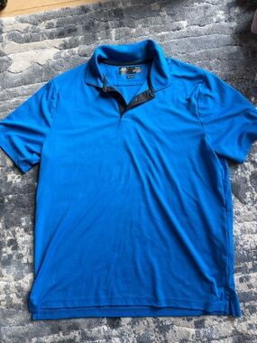 Oakley Men's Royal Blue Polo with Black Trim